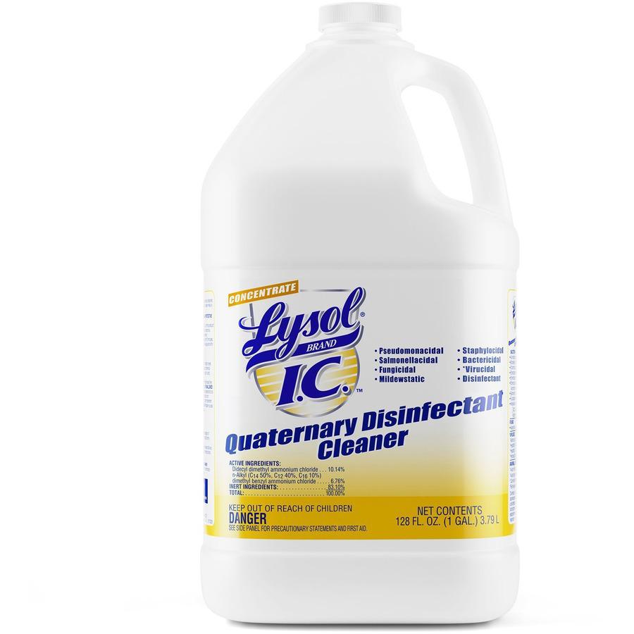 Lysol I.C. Quaternary Disinfectant Cleaner - For Multipurpose - Concentrate - 128 fl oz (4 quart) - Original Scent - 4 / Carton - Amber. Picture 8