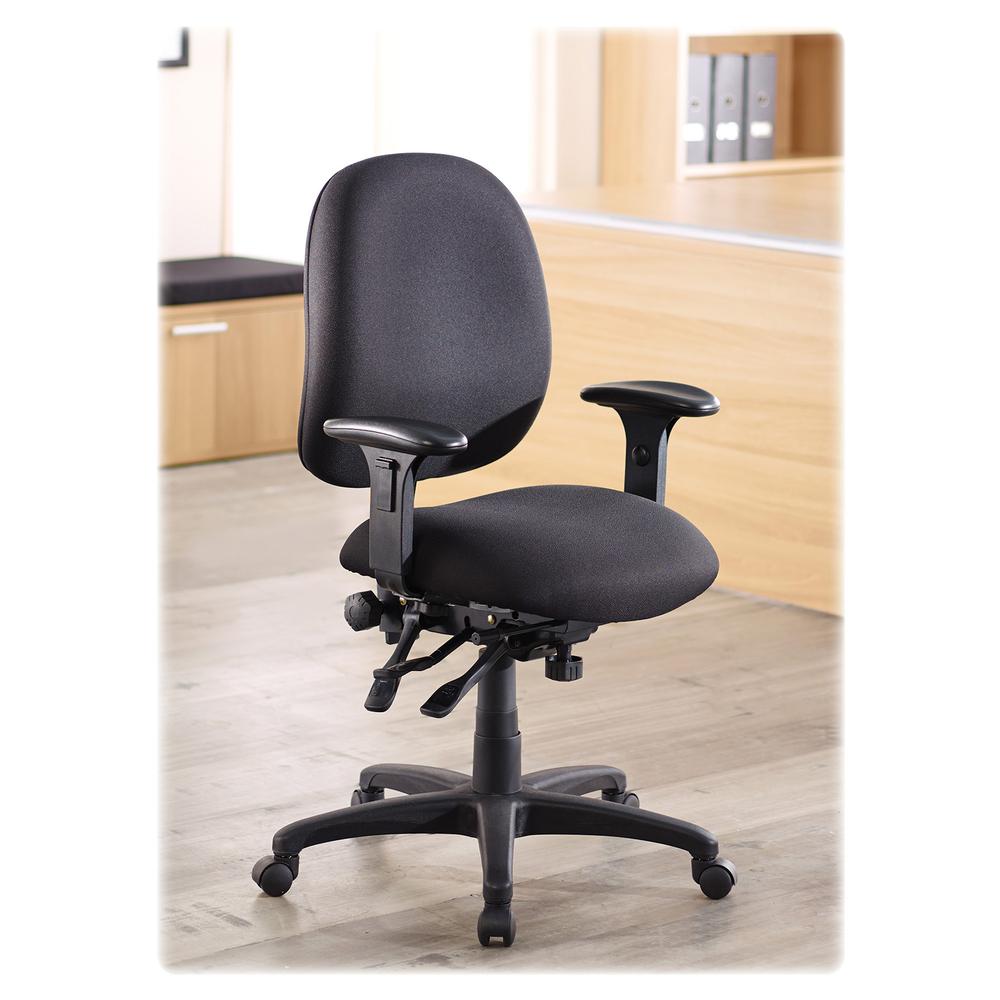Lorell High Performance Task Chair - Black Seat - Black Back - Metal Frame - 5-star Base - 1 Each. Picture 6
