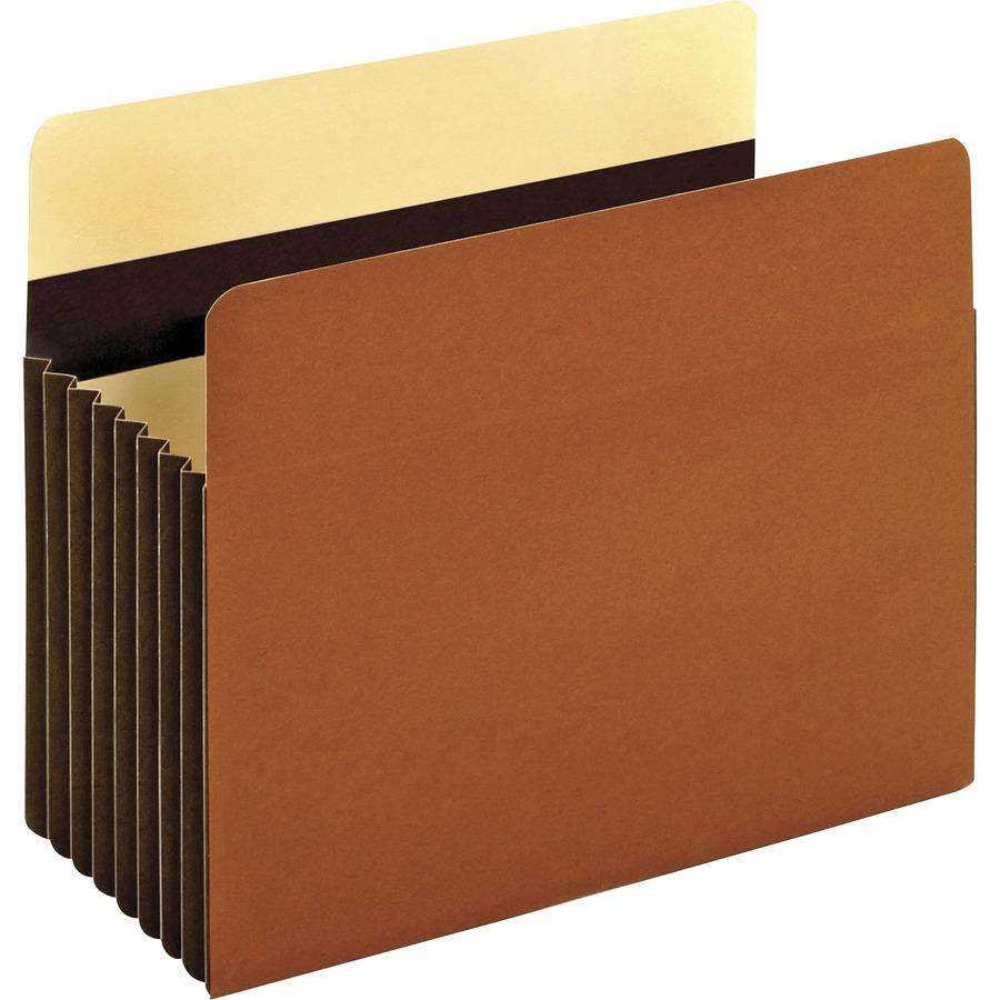 Pendaflex Letter Recycled Expanding File - 8 1/2" x 11" - 1600 Sheet Capacity - 7" Expansion - Tyvek, Redrope, Redrope - Brown - 10% Recycled - 5 / Box. Picture 2