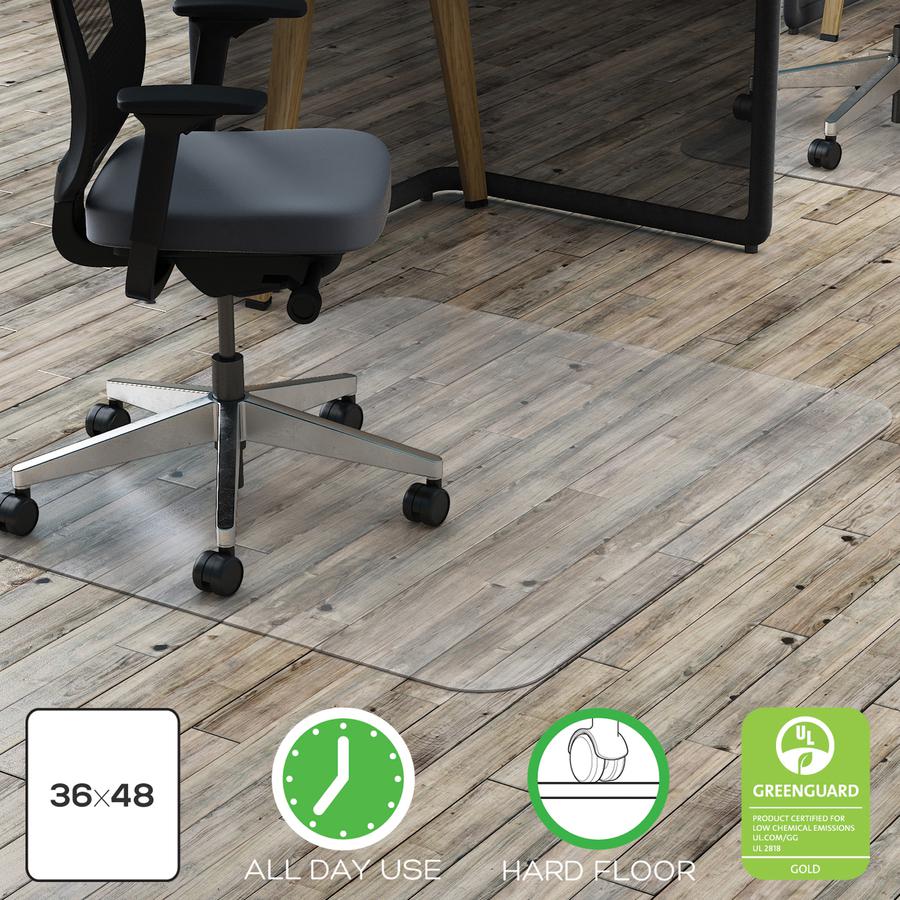 Deflecto Polycarbonate Chair Mat for Hard Floors - Hard Floor - 48" Length x 36" Width - Rectangular - Polycarbonate - Clear - 1Each. Picture 6