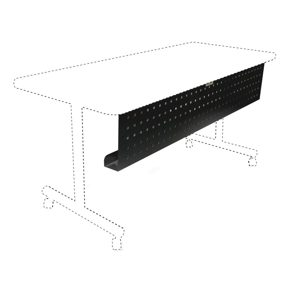 Lorell 48" Training Table Modesty Panel - 42" Width x 3" Depth x 10" Height - Steel - Black. Picture 6