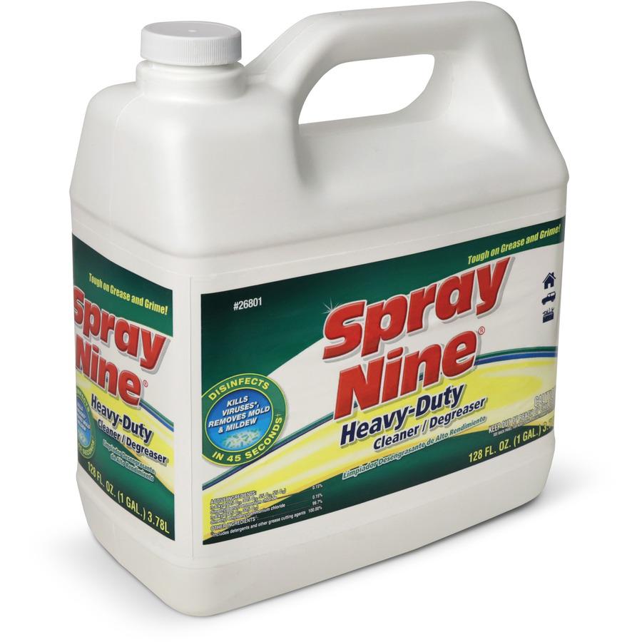 Spray Nine Heavy-Duty Cleaner/Degreaser + Disinfectant - Liquid - 128 fl oz (4 quart) - 1 Each - Clear. Picture 3