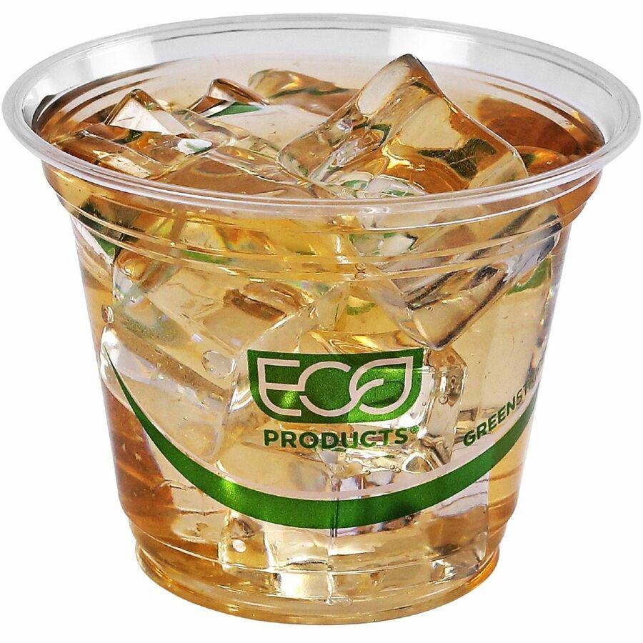 Eco-Products 9 oz GreenStripe Cold Cups - 50.0 / Pack - 20 / Carton - Clear - Polylactic Acid (PLA) - Cold Drink. Picture 5