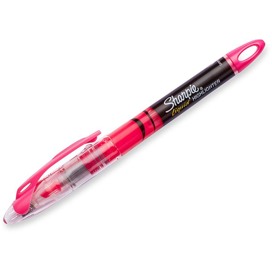 Sharpie Accent Highlighter - Liquid Pen - Micro Marker Point - Chisel Marker Point Style - Fluorescent Pink Pigment-based Ink - 1 Dozen. Picture 4