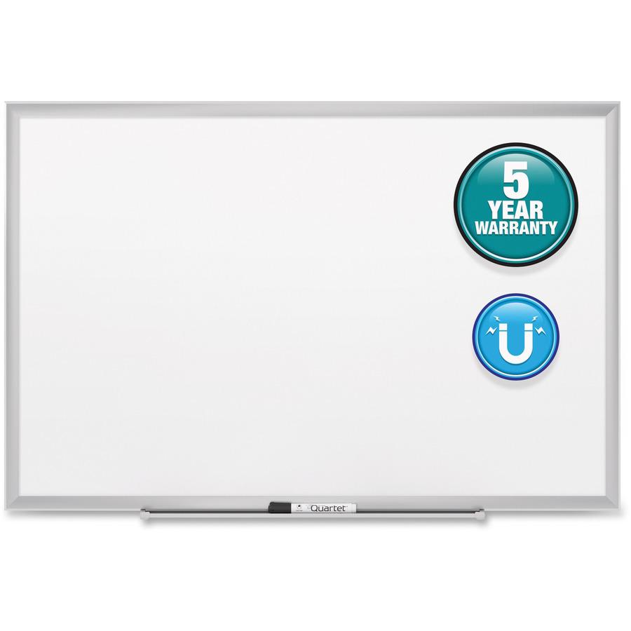 Quartet Classic Magnetic Whiteboard - 24" (2 ft) Width x 18" (1.5 ft) Height - White Painted Steel Surface - Silver Aluminum Frame - Horizontal/Vertical - Magnetic - 1 Each. Picture 4
