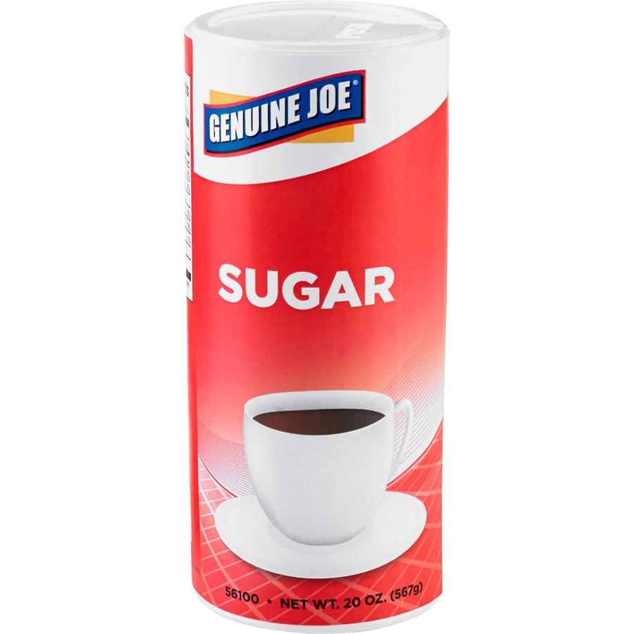 Genuine Joe Sugar - Canister - 20 oz (567 g) - Natural Sweetener - 8/Carton - 3 Per Canister. Picture 7