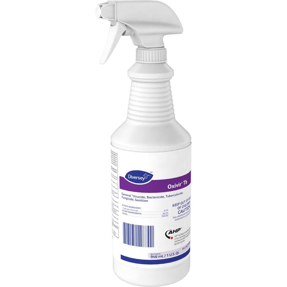 Diversey Oxivir Ready-to-use Surface Cleaner - Liquid - 32 fl oz (1 quart) - 12 / Carton. Picture 8