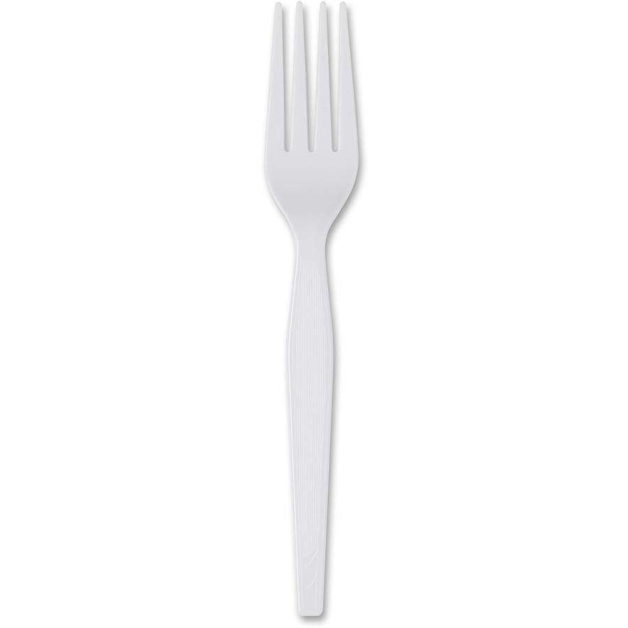Dixie Heavyweight Disposable Forks Grab-N-Go by GP Pro - 100 / Box - 1000/Carton - Fork - 1000 x Fork - Polystyrene - White. Picture 4