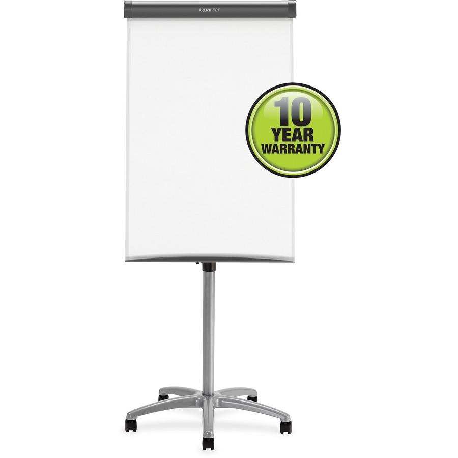 Quartet Prestige 2 Mobile Presentation Easel - 24" (2 ft) Width x 36" (3 ft) Height - White Painted Steel Surface - Graphite Aluminum Frame - Vertical - Magnetic - 1 Each. Picture 3