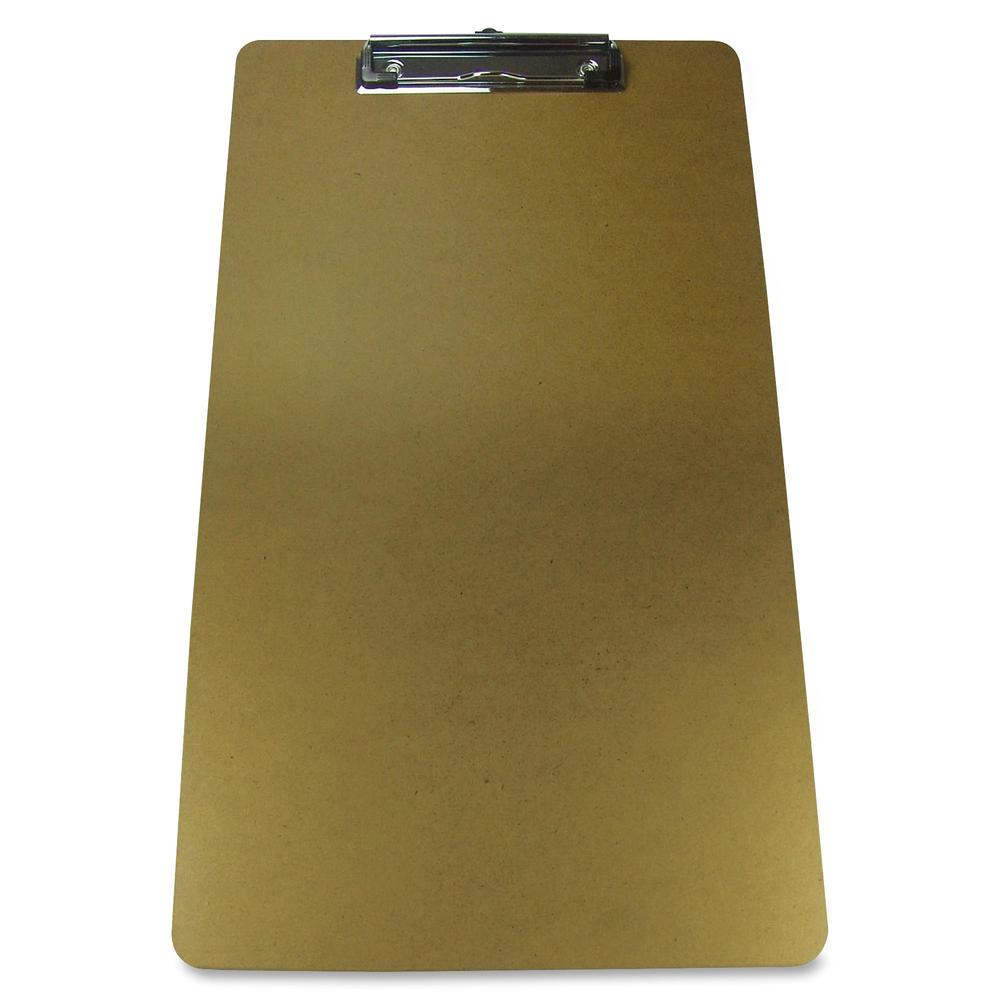 Business Source Legal-size Clipboard - 8 1/2" x 14" - Hardboard - Brown - 3 / Pack. Picture 3