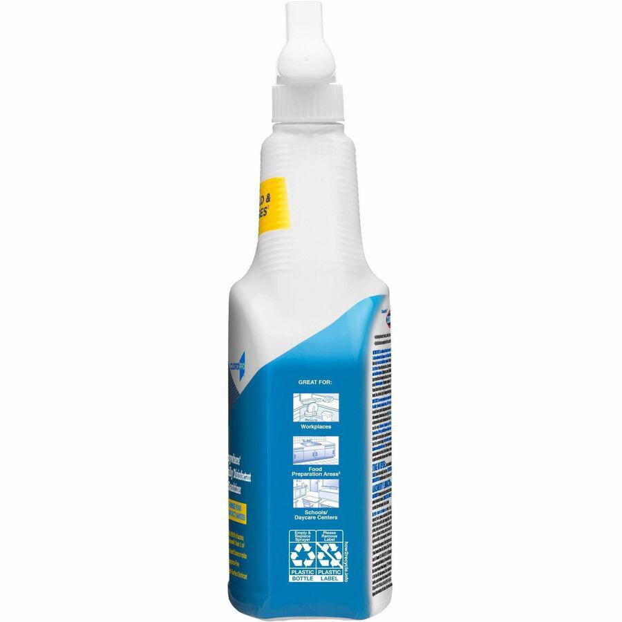 CloroxPro&trade; Anywhere Daily Disinfectant and Sanitizer - 32 fl oz (1 quart) - 12 / Carton - Clear. Picture 18