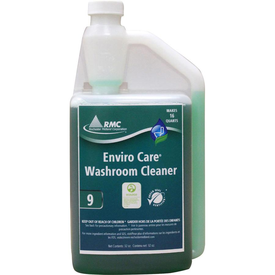 RMC Enviro Care Washroom Cleaner - Concentrate - 32 fl oz (1 quart) - 6 / Carton - Bio-based, Phosphate-free, Non-toxic - Blue, Green. Picture 2