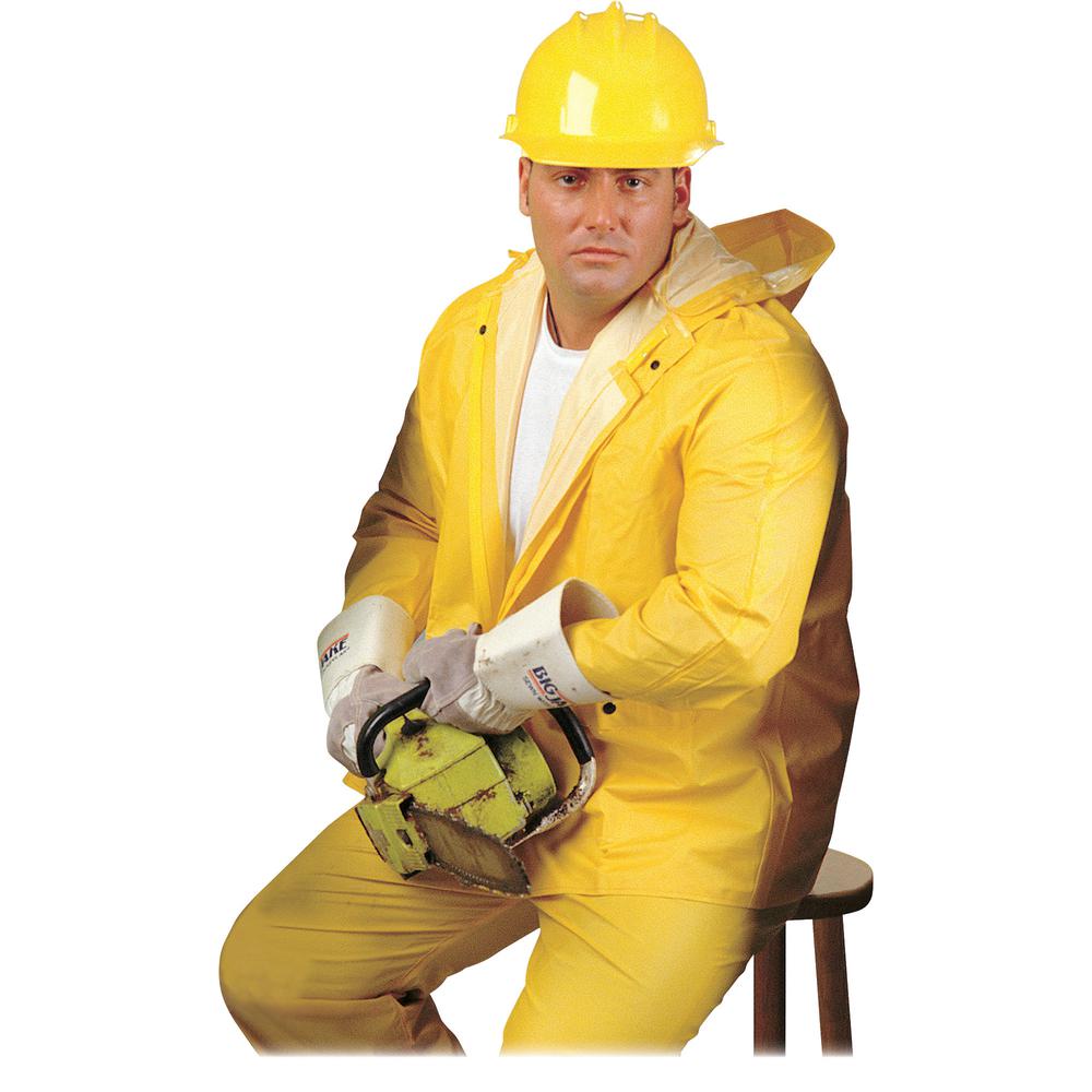 River City Three-piece Rainsuit - Recommended for: Agriculture, Construction, Transportation, Sanitation, Carpentry, Landscaping - Large Size - Water Protection - Snap Closure - Polyester, Polyvinyl C. Picture 4