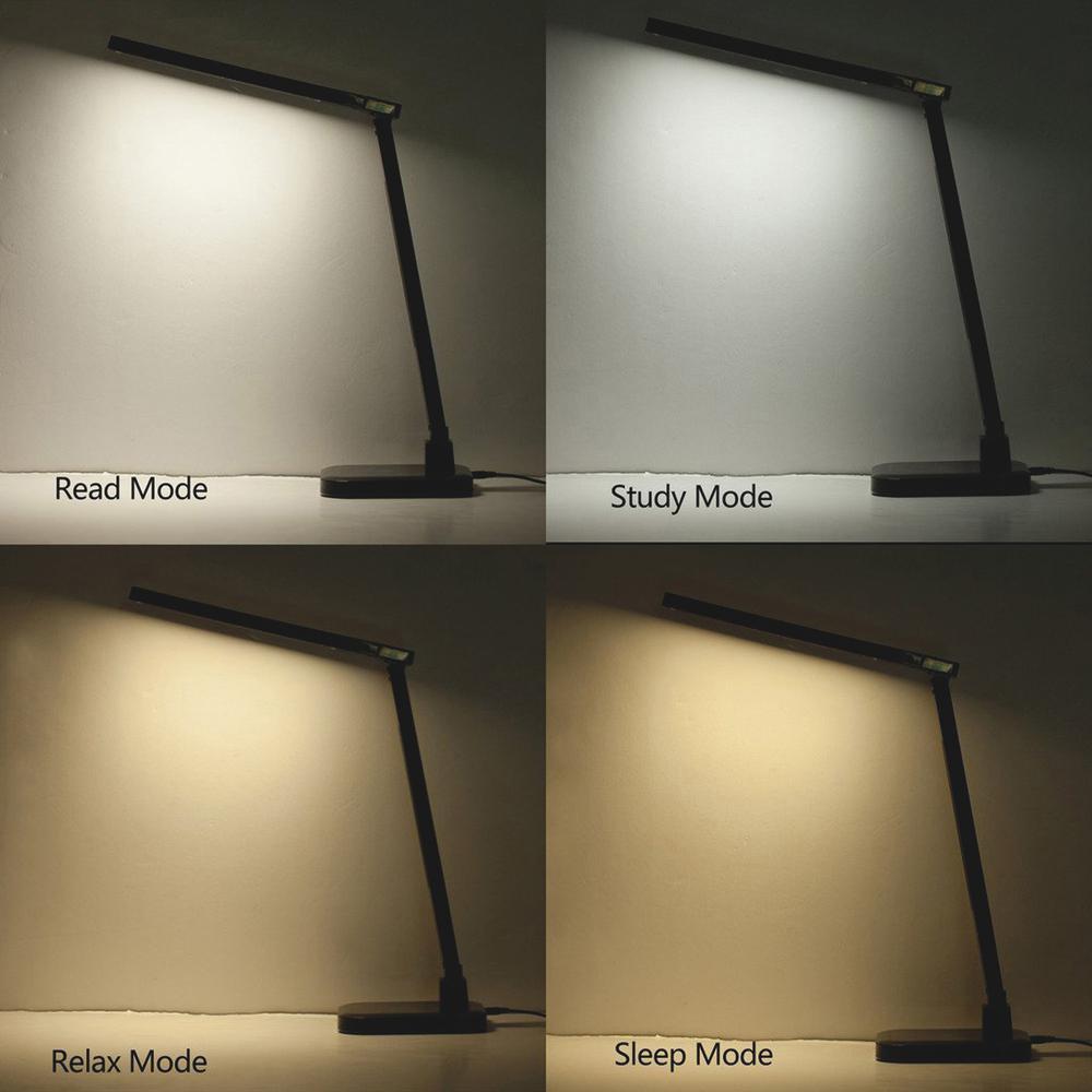 Lorell Smart LED Desk Lamp - LED - Black - Desk Mountable - for Desk, Table. Picture 3