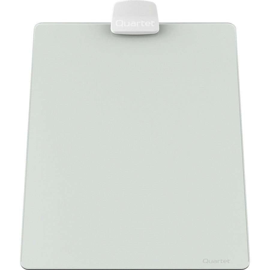 Quartet Glass Dry-Erase Desktop Easel - 9" (0.8 ft) Width x 11" (0.9 ft) Height - White Glass Surface - Rectangle - Horizontal/Vertical - Magnetic - 1 Each. Picture 7
