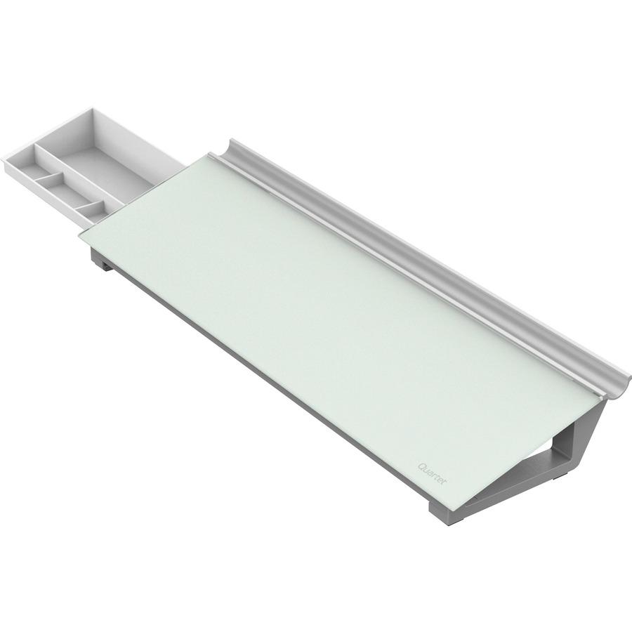 Quartet Glass Dry-Erase Desktop Computer Pad - 6" (0.5 ft) Width x 18" (1.5 ft) Height - White Glass Surface - Rectangle - Horizontal - 1 Each. Picture 7