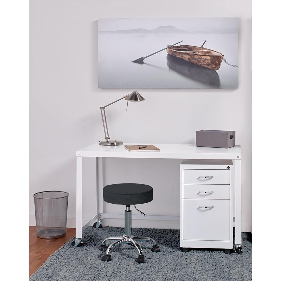 Lorell SOHO Personal Mobile Desk - Rectangle Top - 48" Table Top Width x 23" Table Top Depth - 29.50" HeightAssembly Required - White - 1 Each. Picture 10