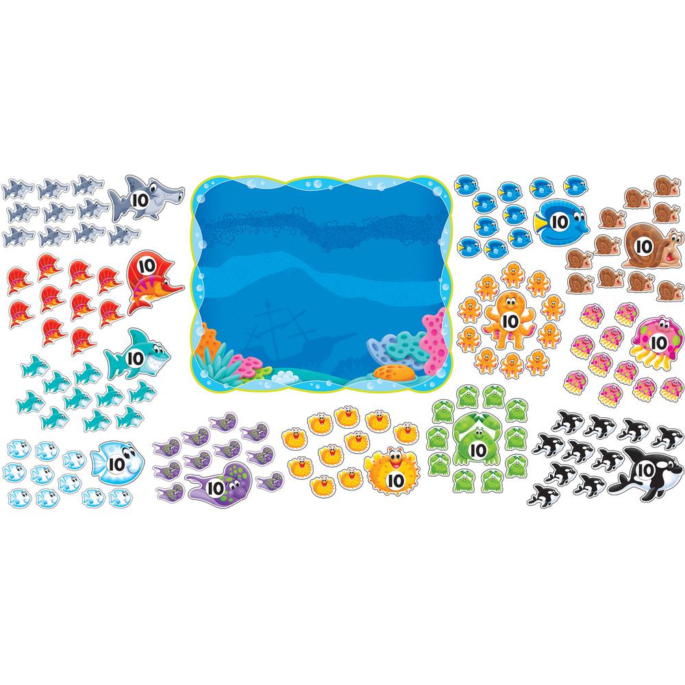 Trend Sea Buddies Collection 0-120 Bulletin Board Set - 25.50" Height x 30.25" Width - 1 Set. Picture 3