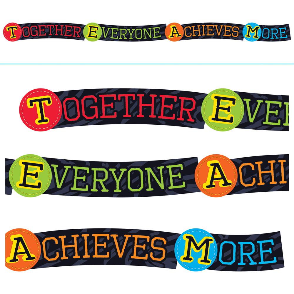 Trend TEAM Together Everyone Achieves More Banner - 10 ft Width x 0.1" Height. Picture 4