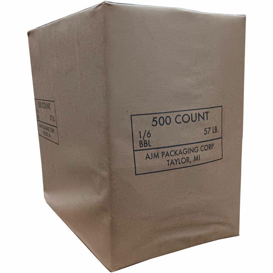 AJM Packaging Grocery Sacks - 12" Width x 17" Length x 7" Depth - Kraft - Kraft - 500/Carton - Grocery, Food. Picture 4