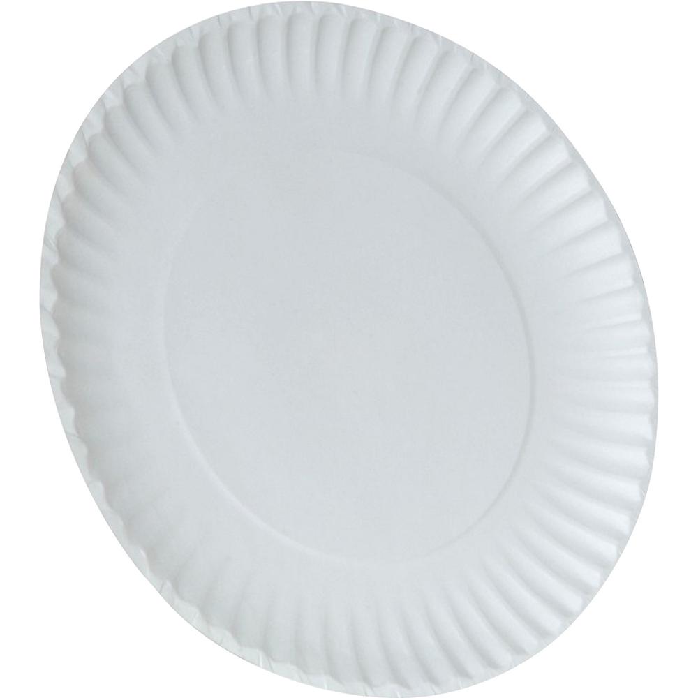 Dixie Uncoated Paper Plates by GP Pro - 250 / Pack - 9" Diameter Plate - Paper - White - 1000 Piece(s) / Carton. Picture 4
