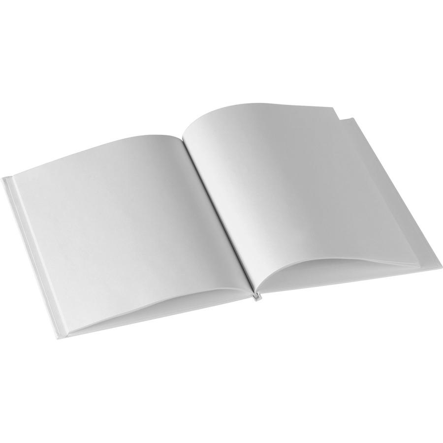 Ashley Hardcover Blank Book - 28 Pages - Plain - 6" x 8" - White Paper - Hard Cover, Durable - 12 / Bundle. Picture 4