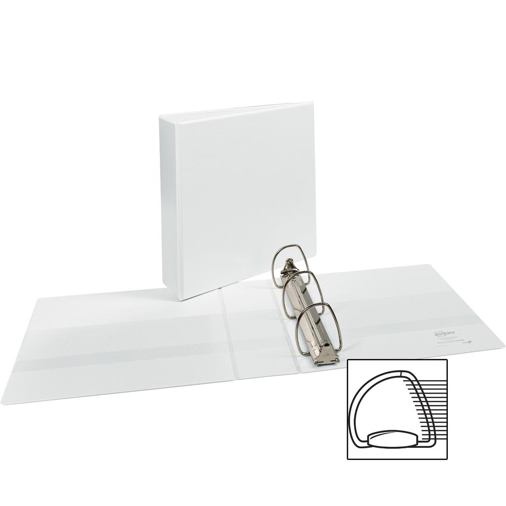 Avery&reg; Durable View Binders - EZD Rings - 3" Binder Capacity - Letter - 8 1/2" x 11" Sheet Size - 670 Sheet Capacity - 3 x D-Ring Fastener(s) - 4 Internal Pocket(s) - Poly - White - Recycled - Eas. Picture 4