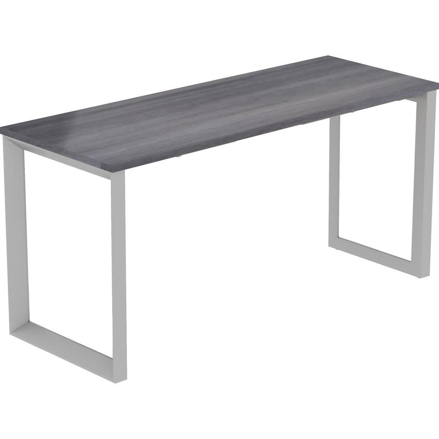 Lorell Relevance Series Charcoal Laminate Office Furniture - 72" x 30" Table Top - Straight Edge - Material: Polyvinyl Chloride (PVC) Edge - Finish: Charcoal, Laminate. Picture 6