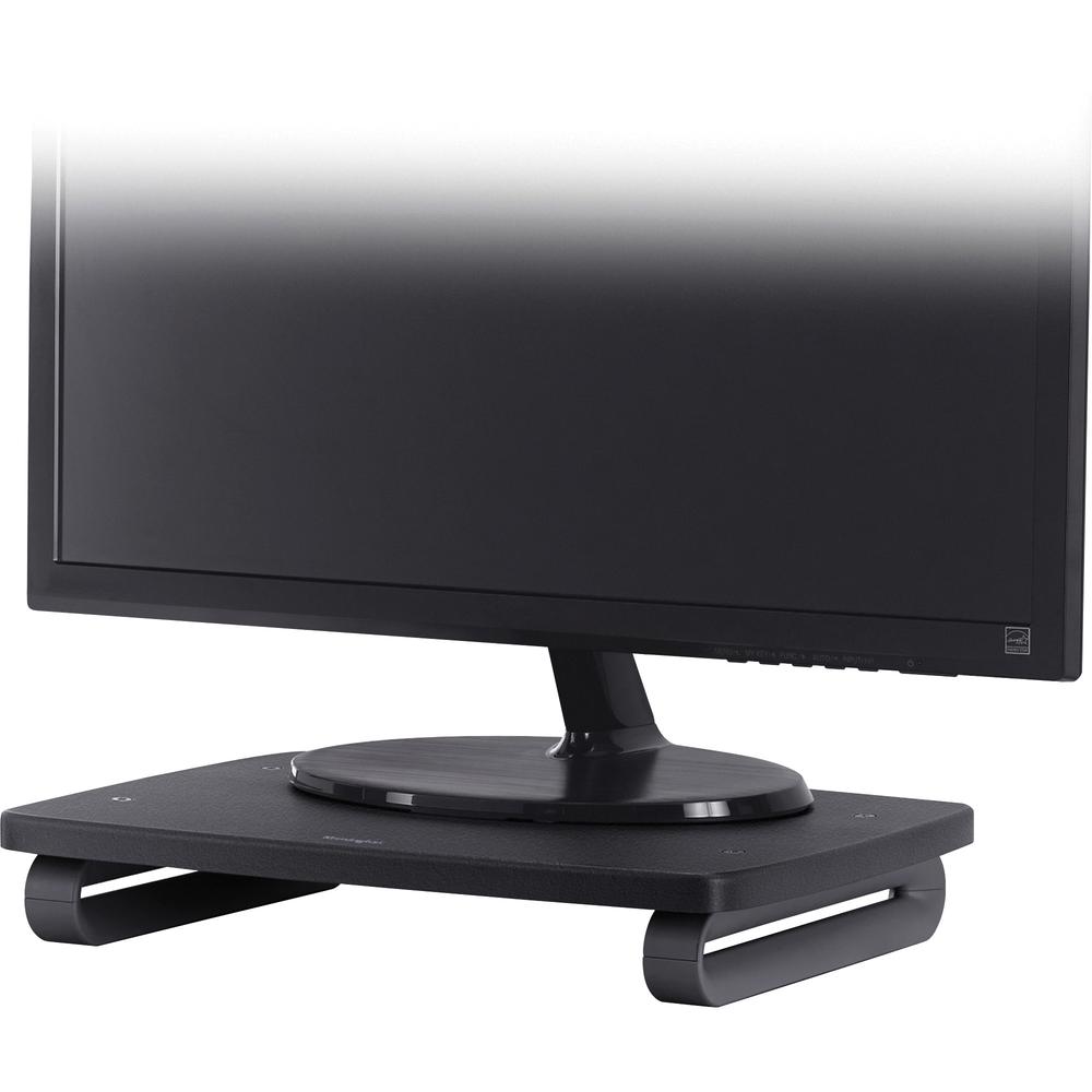 Kensington SmartFit Monitor Stand Plus - Black - Up to 24" Screen Support - 80 lb Load Capacity - 12.7" Height x 16.2" Width x 2.2" Depth - Desktop - Black - Ergonomic - TAA Compliant. Picture 3