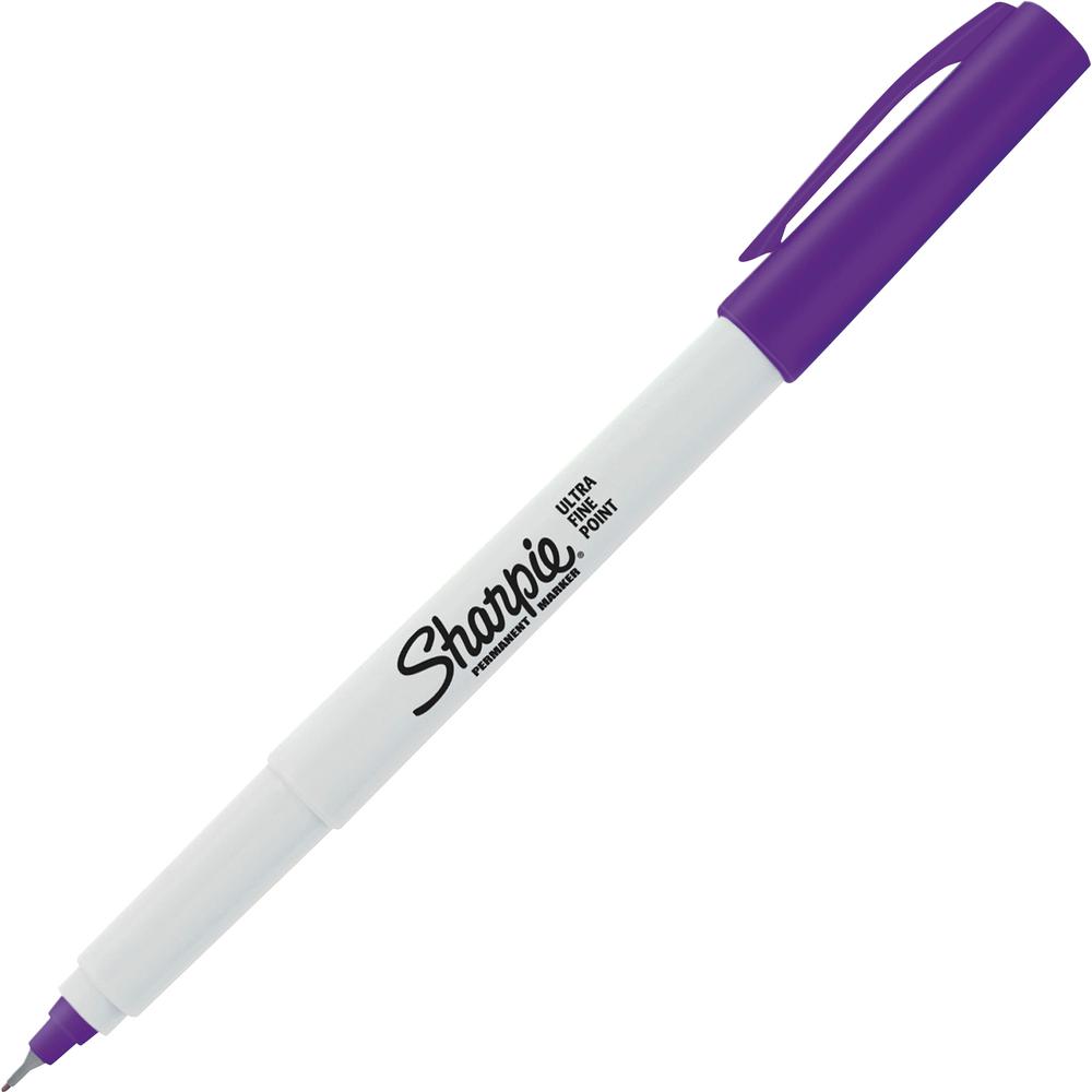 Sharpie Precision Permanent Markers - Ultra Fine Marker Point - Purple Alcohol Based Ink - 12 / Box. Picture 3