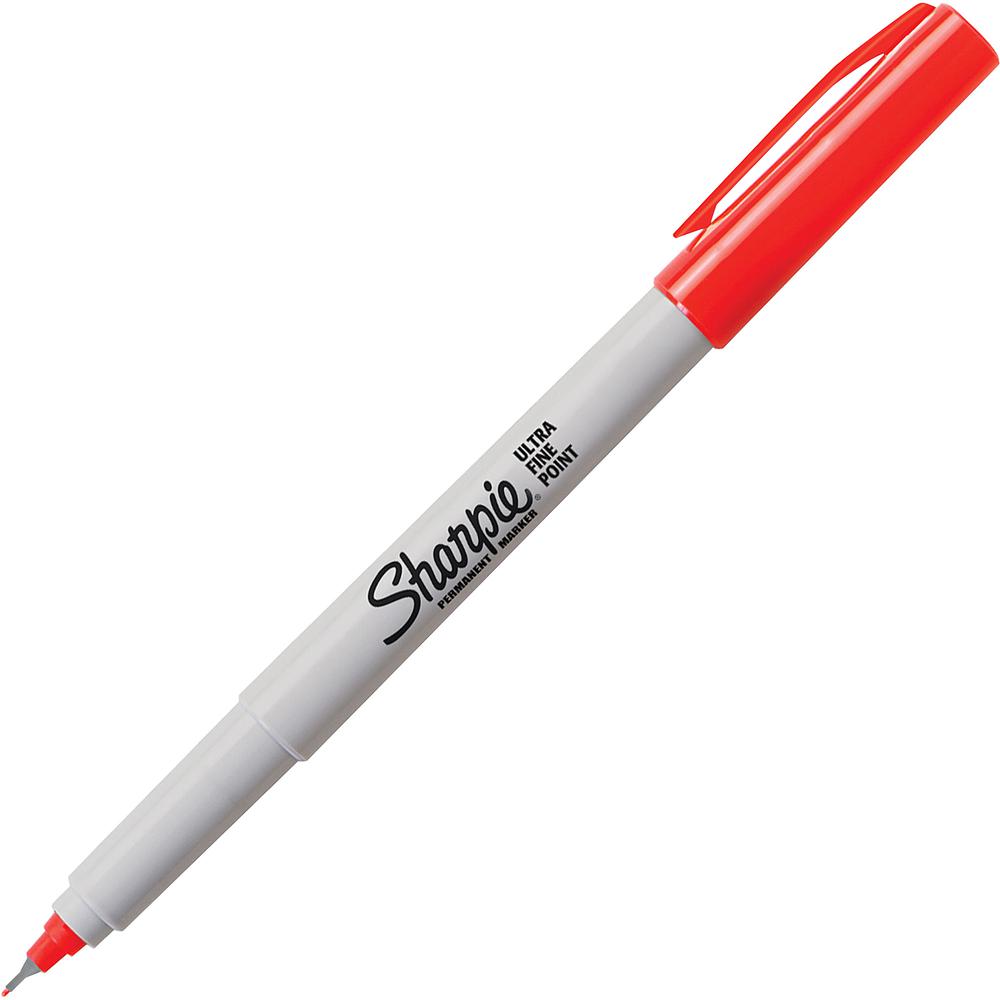 Sharpie Precision Permanent Markers - Ultra Fine Marker Point - Narrow Pen Point Style - Red Alcohol Based Ink - 12 / Box. Picture 3