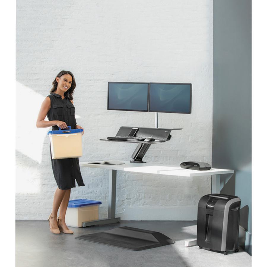 Fellowes ActiveFusion&trade; Anti-Fatigue Mat - Floor, Workstation - 35.75" Width x 23.50" Depth x 3.50" Thickness - Rectangle - Black. Picture 2