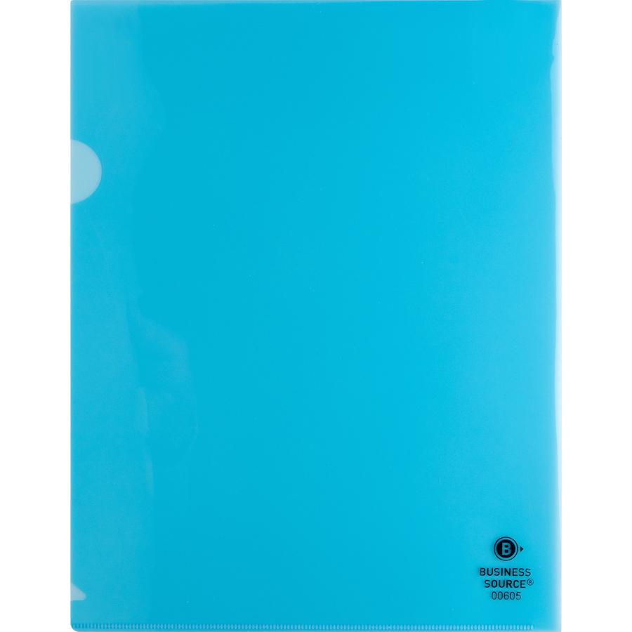 Business Source Letter File Sleeve - 8 1/2" x 11" - 20 Sheet Capacity - Blue - 50 / Box. Picture 5