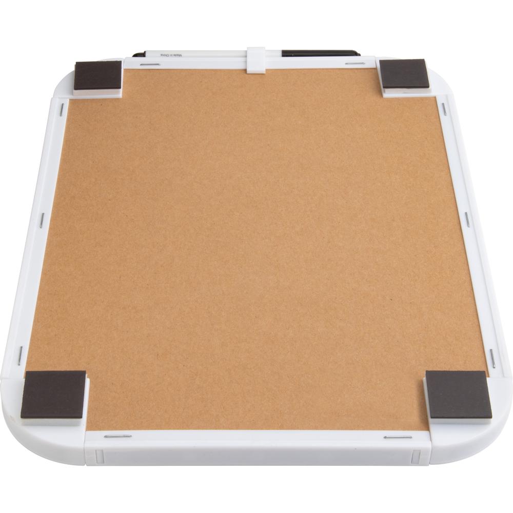 Lorell Personal Whiteboards - 11" (0.9 ft) Width x 8.5" (0.7 ft) Height - White Melamine Surface - White Plastic Frame - Rectangle - 6 / Bundle. Picture 6