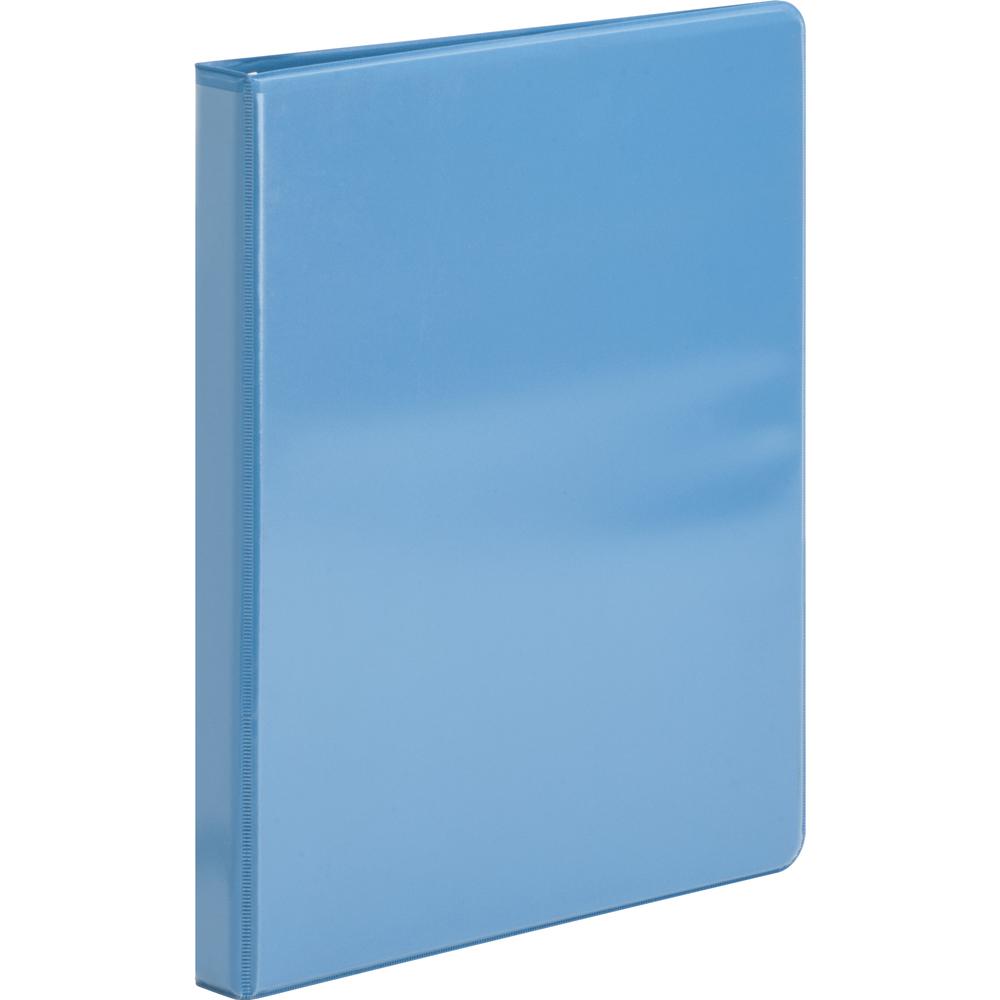 Business Source Round-ring View Binder - 1/2" Binder Capacity - Letter - 8 1/2" x 11" Sheet Size - 125 Sheet Capacity - Round Ring Fastener(s) - 2 Internal Pocket(s) - Polypropylene, Chipboard, Board . Picture 2