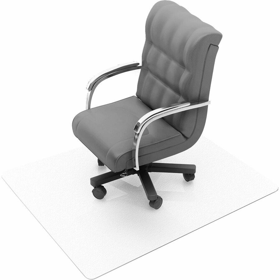 Ecotex&reg; Enhanced Polymer Rectangular Chair Mat for Hard Floors - 48" x 60" - Hard Floor - 60" Length x 48" Width x 0.075" Depth x 0.080" Thickness - Rectangular - Clear - 1Each. Picture 9