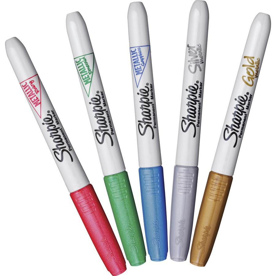Sharpie Metallic Permanent Marker - Fine Pen Point - Bold Marker PointAlcohol Based Ink - 6 / Set. Picture 6