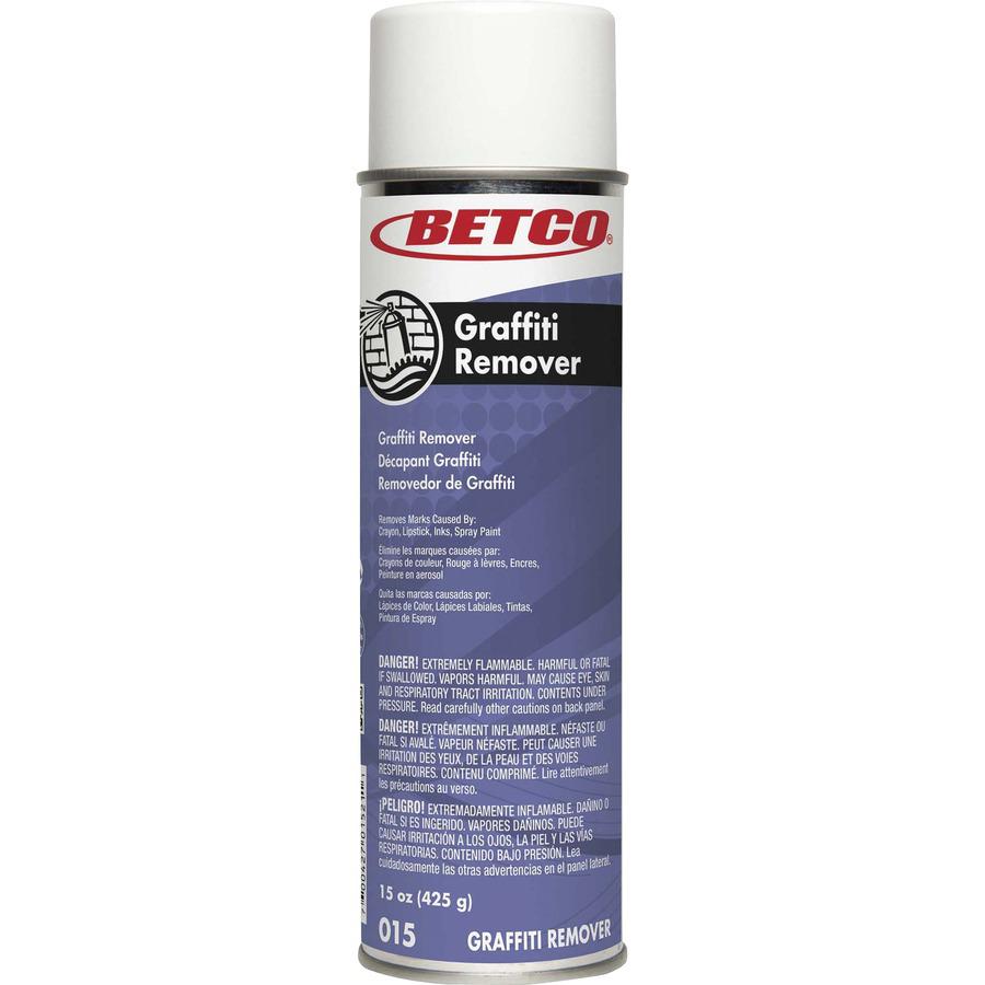 Betco Graffiti Remover - Ready-To-Use - 15 fl oz (0.5 quart) - 12 / Carton - Fast Acting - Clear. Picture 2