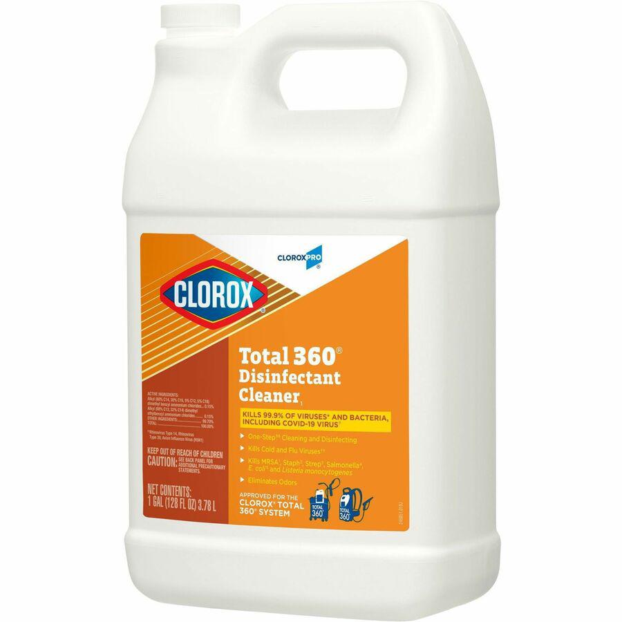 CloroxPro Total 360 Disinfectant Cleaner - 128 fl oz (4 quart) - 72 / Bundle - Translucent. Picture 18