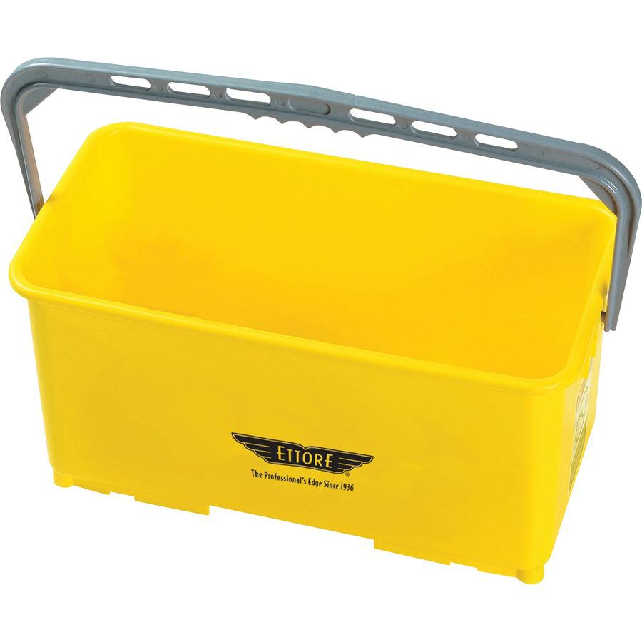 Ettore 6-gallon Super Bucket - 6 gal - Handle, Secure Grip - 10.5" x 21.8" x 11.8" - Yellow - 6 / Carton. Picture 2