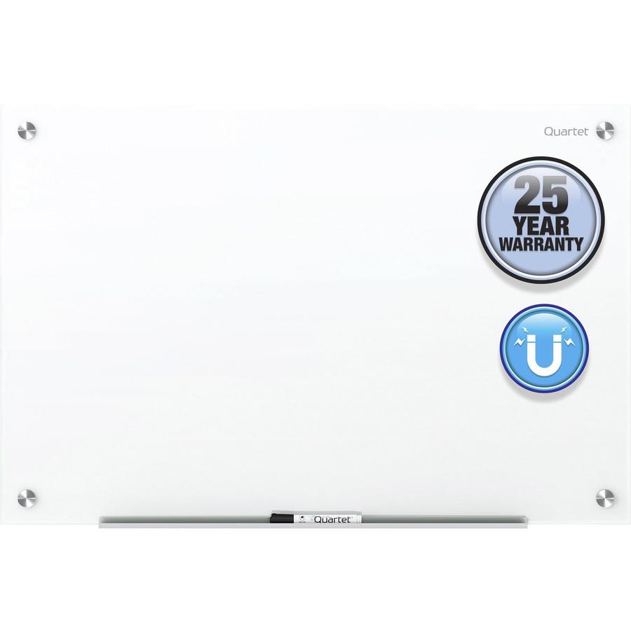 Quartet Magnetic Dry-Erase Board - 36" (3 ft) Width x 24" (2 ft) Height - Brilliance White Tempered Glass Surface - Rectangle - Horizontal/Vertical - 1 Each. Picture 4
