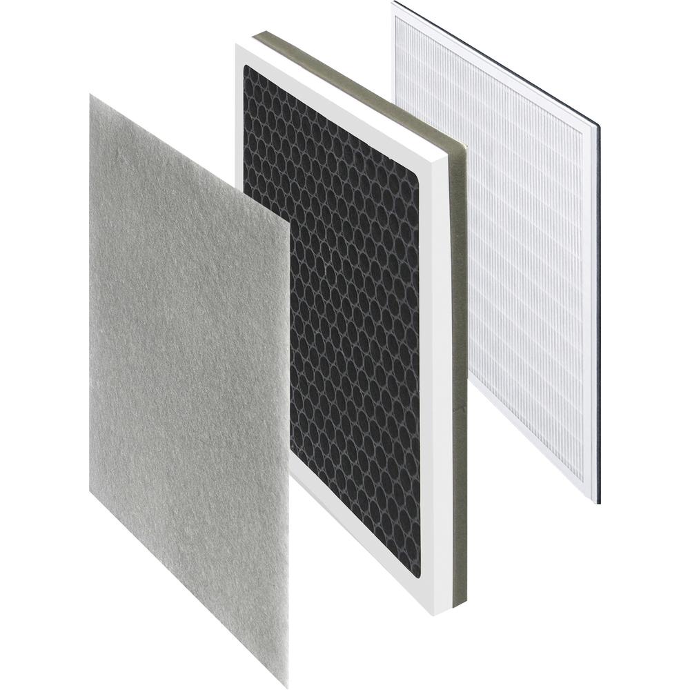 Lorell Replacement Premium HEPA Filter - HEPA/Activated Carbon - For Air Purifier - Remove Odor, Remove Dust - 11.8" Height x 1.4" Width x 12.1" Depth - Carbon. Picture 3