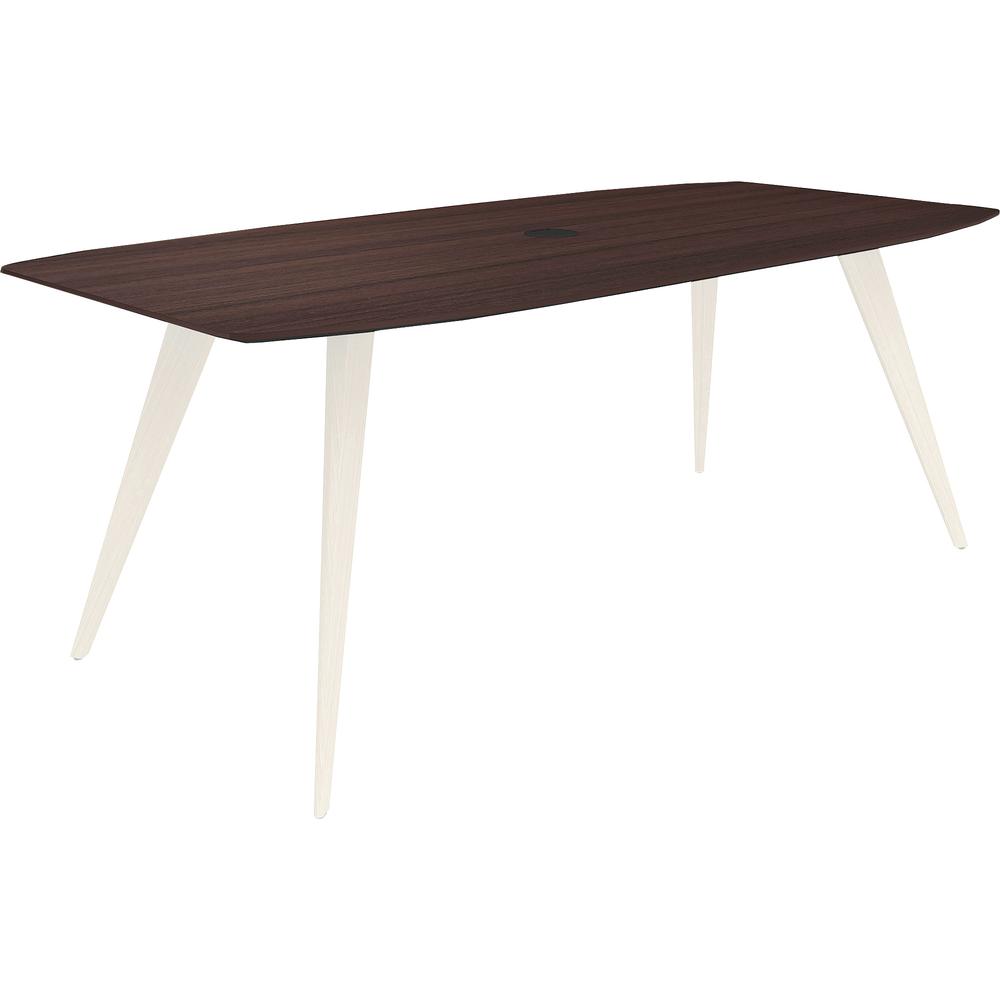 Lorell 72" Rectangular Conference Tabletop - 72" x 36"1" - Knife Edge - Material: Polyvinyl Chloride (PVC) Edge, Powder Coated Steel Leg - Finish: Espresso. Picture 2
