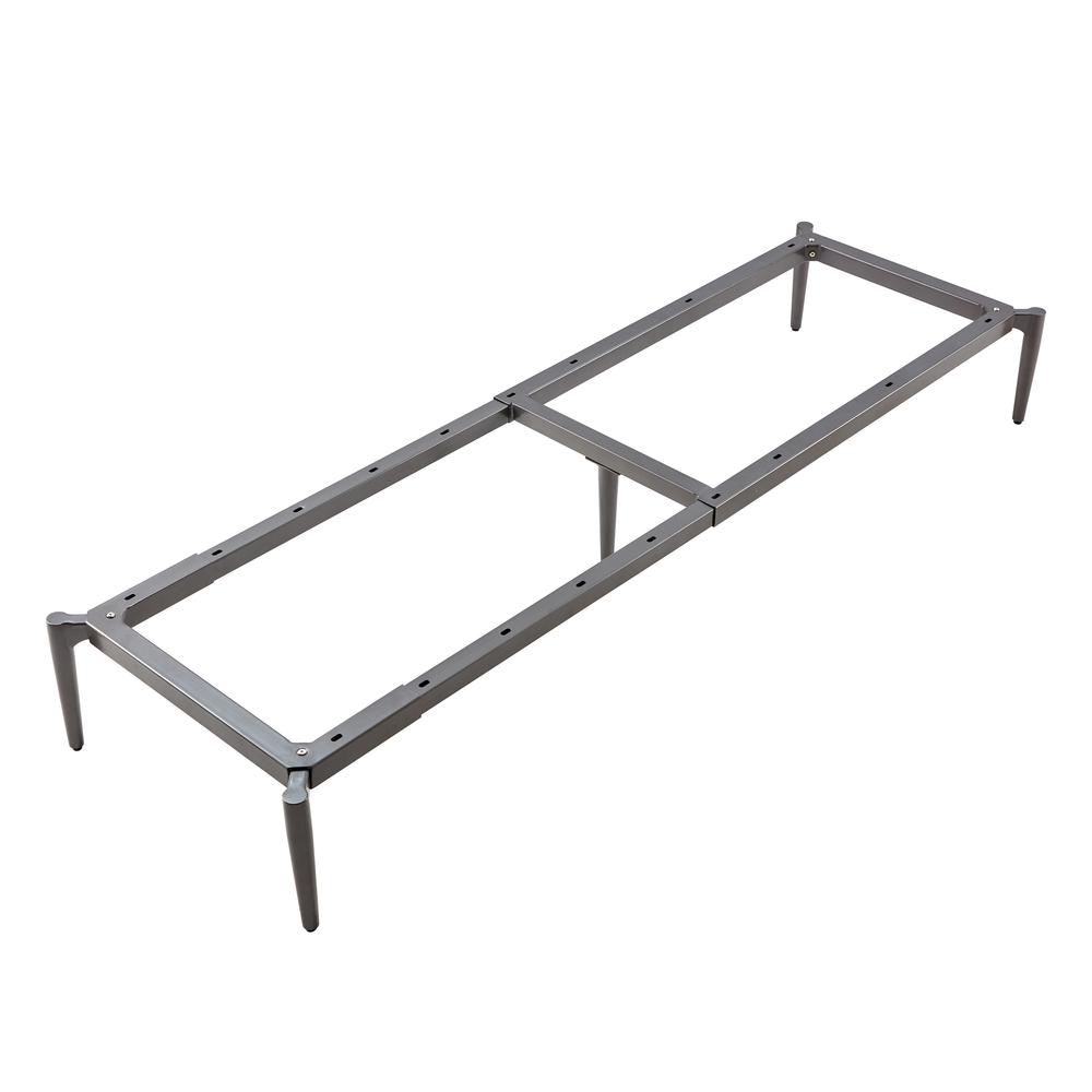 Lorell Contemporary ReceptionCollection Adjustable Metal Base - 47.9" x 22.9"9.8" - Material: Metal - Finish: Gray. Picture 3