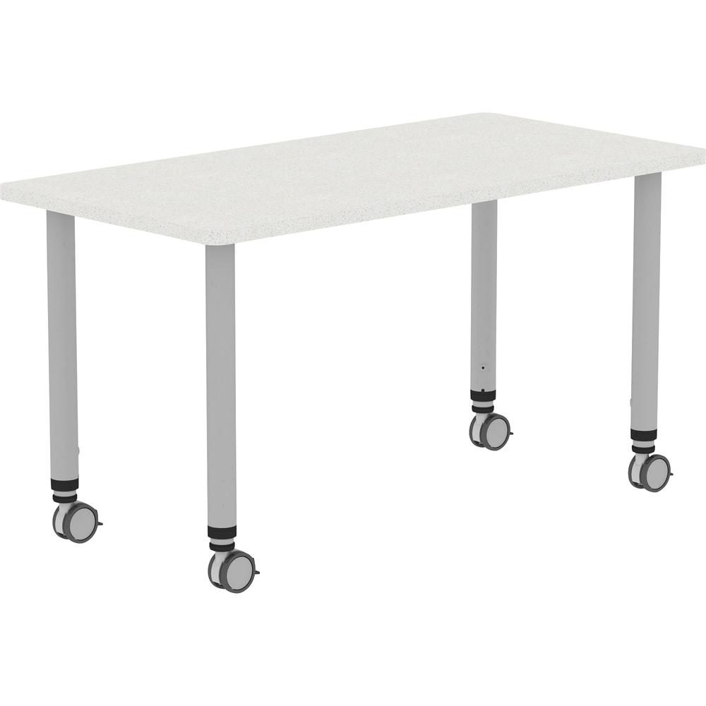 Lorell Attune Height-adjustable Multipurpose Rectangular Table - Rectangle Top - Adjustable Height - 26.62" to 33.62" Adjustment x 48" Table Top Width x 23.62" Table Top Depth - 33.62" Height - Assemb. Picture 8