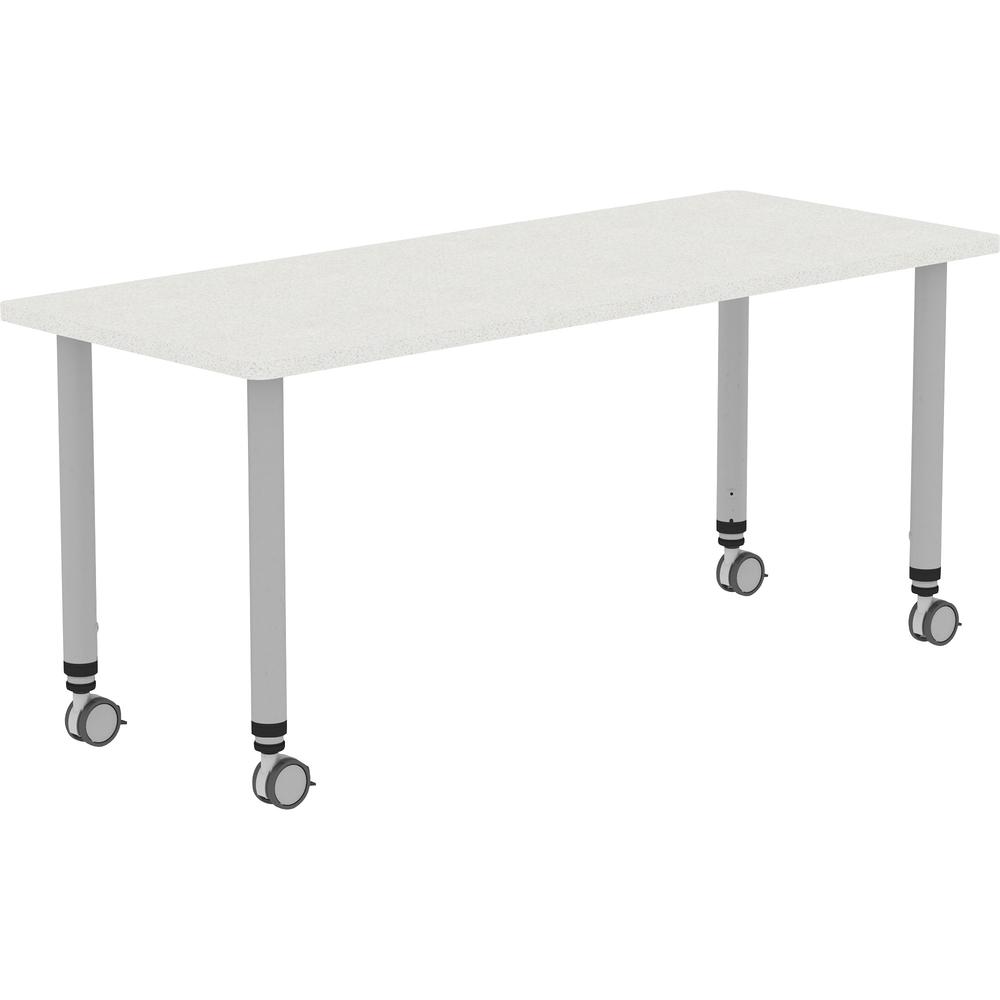 Lorell Attune Height-adjustable Multipurpose Rectangular Table - Rectangle Top - Adjustable Height - 26.62" to 33.62" Adjustment x 60" Table Top Width x 23.62" Table Top Depth - 33.62" Height - Assemb. Picture 4