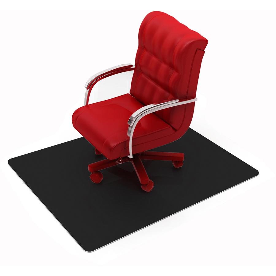 Advantagemat&reg; Black Vinyl Rectangular Chair Mat for Hard Floor - 48" x 60" - Hard Floor - 60" Length x 48" Width x 0.080" Depth x 0.080" Thickness - Rectangular - Classic - Polyvinyl Chloride (PVC. Picture 9