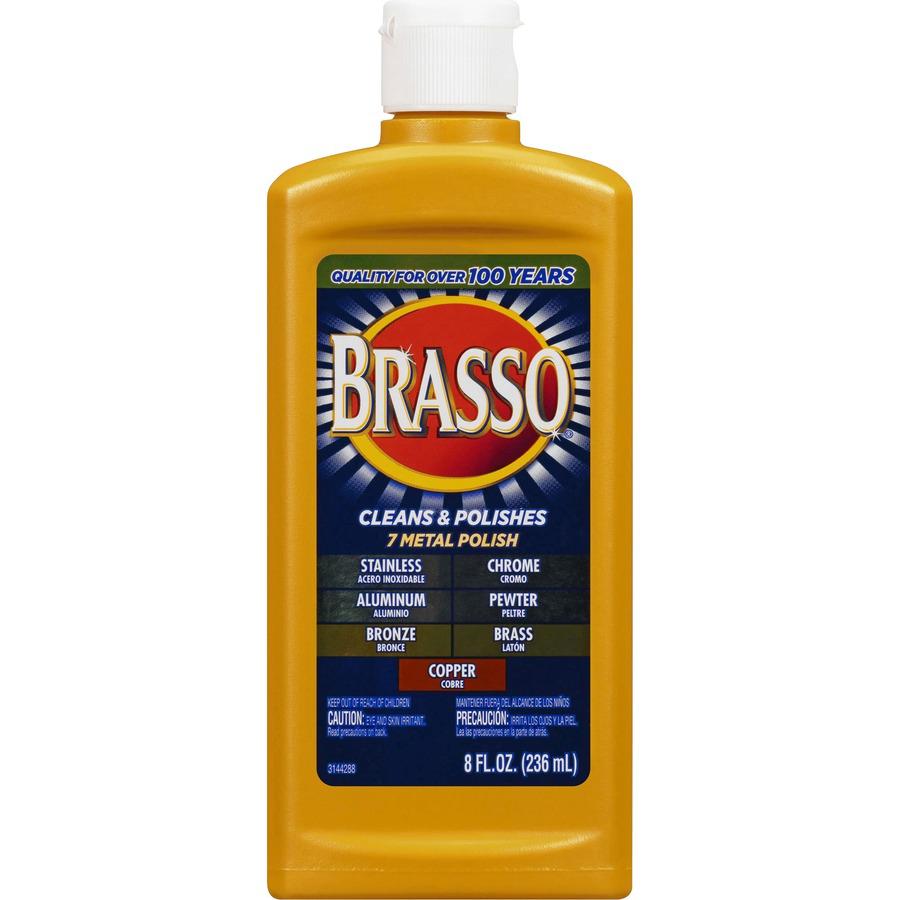 Brasso Metal Polish - 8 fl oz (0.3 quart)Bottle - 8 / Carton - Tan. Picture 8