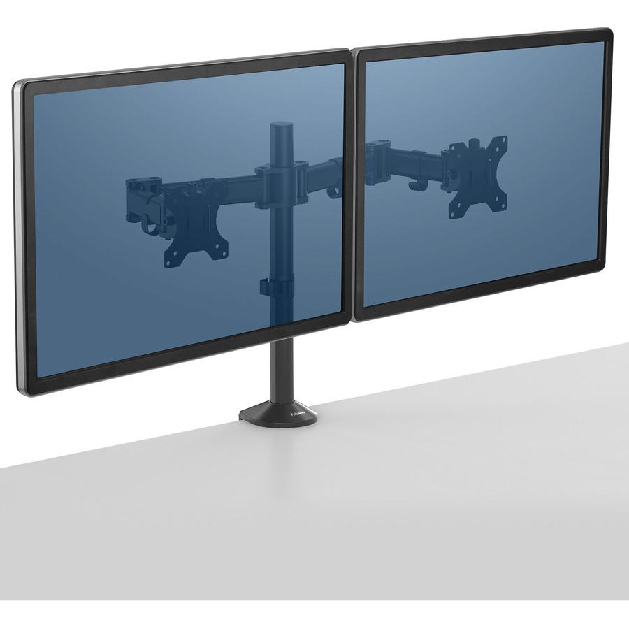 Fellowes Reflex Dual Monitor Arm - 2 Display(s) Supported - 30" Screen Support - 48 lb Load Capacity. Picture 11