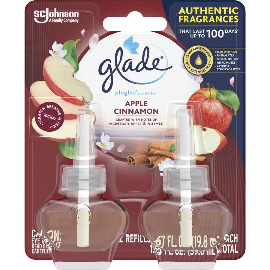 Glade PlugIns Apple Cinnamon Oil Refill - Oil - 1.3 fl oz (0 quart) - Apple Cinnamon - 30 Day - 12 / Carton - Long Lasting. Picture 2